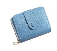 THINCAN Portafoglio da donna con titolare della carta moneta portafoglio elegante cambiamento grande capacità portafoglio in pelle PU portafoglio per il viaggio, blu