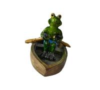 THINCAN Rane galleggianti statua da giardino resine statuetta in miniatura arte decorativa per stagni all'aperto o interni gioielli da esposizione Frogs Garden Art