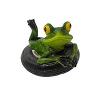 THINCAN Rane galleggianti statua da giardino resine statuetta in miniatura arte decorativa per stagni all'aperto o interni gioielli da esposizione Frogs Garden Art