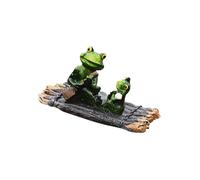 THINCAN Rane galleggianti statua da giardino resine statuetta in miniatura arte decorativa per stagni all'aperto o interni gioielli da esposizione Frogs Garden Art