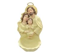THINCAN Resine Natività Ornamento Religioso Sacra Famiglia In Miniatura Scultura Da Parete Decori Iscrizione Da Appendere Con Scultura Dettagliata Vintage Casa