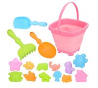 THINCAN Sabbia giocattolo da spiaggia giocattolo con pala dei cartoni animati auto castelli di sabbia giocattolo vasca da bagno giochi d'acqua giocattolo educativo per bambini