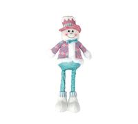 THINCAN Santa Snowmans Bambola di peluche con caramelle colorate estensibili a gamba lunga giocattolo vacanza decorazione natalizia regalo festa decorazione Babbo Natale