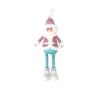 THINCAN Santa Snowmans Bambola di peluche con caramelle colorate estensibili a gamba lunga giocattolo vacanza decorazione natalizia regalo festa decorazione Babbo Natale