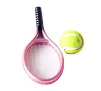 THINCAN Set da tennis per bambini con 1 x tennis e 1 x racchetta per decorare l'educazione Early Development Model Baby House Decorazioni per la casa delle bambole Racchetta da tennis
