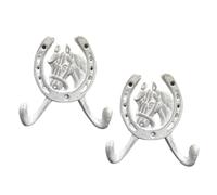 THINCAN Set Di 2 Stili Europei Ghisa Gancio Da Parete Cavallo Gancio Di Metallo Per Bagno Giardino Decorazione d'Ingresso Colore Ghisa