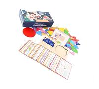 THINCAN Set di puzzle in legno colorato per insegnare la matematica per bambini, strumenti di apprendimento pratici migliora la manipolazione matematica per la scuola elementare