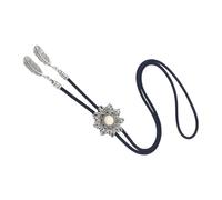 THINCAN Sole Turchese Pietra Pendente Piumato Bolozia Intrecciato, bianco, Taglia unica