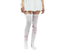 THINCAN Sopra il ginocchio Coscia Calzini Halloween Coscia Calze Alte Novità Stampate Calze Per Le Donne Regali Sopra Le Calze Al Ginocchio Stampate
