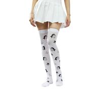 THINCAN Sopra il ginocchio Coscia Calzini Halloween Coscia Calze Alte Novità Stampate Calze Per Le Donne Regali Sopra Le Calze Al Ginocchio Stampate