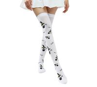 THINCAN Sopra il ginocchio Coscia Calzini Halloween Coscia Calze Alte Novità Stampate Calze Per Le Donne Regali Sopra Le Calze Al Ginocchio Stampate