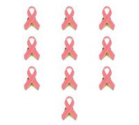 THINCAN Spilla a nastro da 10 lati con spilla a nastro Hope Ribbon Lapel Pin ufficiale, consapevole del cancro al seno, gioielli per donne e ragazze
