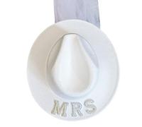 THINCAN Sposa Luminosa Lettera Per Strass Per Sun For Party Hat Personalizzazione Corda Sposa Cowboy Cappello Top Cap Con