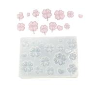 THINCAN Stampo flessibile a 4 fogli di erba per gioielli in resina produzione di lavastoviglie sicuro e semplice design a quattro foglie di erba, Taglia unica, come descritto