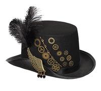 THINCAN Steampunk Fedora Steampunk Top con Gears Gay Top Hat Steampunk Bowler Hat Halloween Masquerade Costume