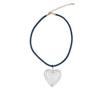 THINCAN Stile semplice Amore Cuore Ciondolo Collana Per Le Donne Ragazze Vestiti A Corda Regolabile Collane Alla Moda Collo Alla Moda