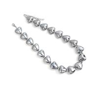 THINCAN Unico Gunmetal Black 3D Collana Incantesimo Cuore Regolabile Lunghezza Collane Accessori Moda Choker Gioielli Per Le Donne