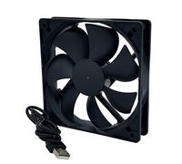 THINCAN Ventola 120 x 120 x 25 mm 12025 5 V per ventola di raffreddamento del computer senza spazzole 2200 giri/min, USB 2 pin, cuscinetti a sfera per PC per alloggiamento