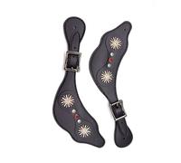 THINCAN Western Flower Boots, cinghia decorativa in pelle PU, per cavalli, attrezzatura da equitazione, buona cinghia decorativa