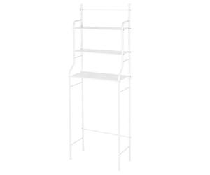 THINFAR Scaffale da Bagno, a 3 Ripiani, Salvaspazio Organizer Scaffale di Stoccaggio, Scaffale per Il Bagno al di sopra di Lavatrice-55*26*165CM (Bianco)