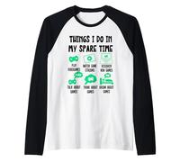 Things I Do in My Spare Time, Gaming Gamer Videogame Maglia con Maniche Raglan