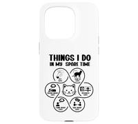 Things In My Spare Time - Divertente amante dei gatti Custodia per iPhone 15 Pro