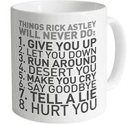 Things Rick Astley would Never Do - Divertente tazza in ceramica con foto