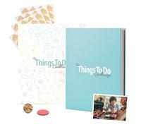 Things To Do Challenge - Libro di avventure per coppie, con oltre 60 attività, idee per appuntamenti a sorpresa e giorno da grattare, include adesivi ad angolo foto, dadi e monete
