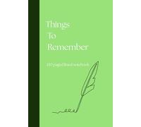 Things To Remember- notebook