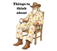 Things to think about - Cowboy Notebook: Thoughtful Cowboy, Ideas Notebook, Gift Notebook, Lined Notebook, 110 ruled pages, 6 x 9 Inches