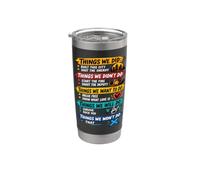 Things We Did Sarcastic Music Checklist Testo canzone Classico Bicchiere termico in acciaio inox doppia parete