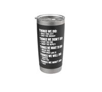 Things We Did Sarcastic Music Checklist Testo canzone Classico Bicchiere termico in acciaio inox doppia parete