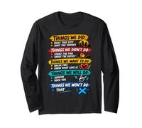 Things We Did Sarcastic Music Checklist Testo Canzone Classico Maglia a Manica