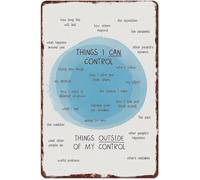 Things Within My Control Metal Sign Aluminum Wall-Art Mindfulness Decor for Home Office Office (8 X 12 in)