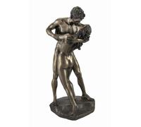 Things2Die4 Bronzed Nude Lovers in a Passionate Embrace Sharing a Kiss Statue