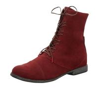 Think! Agrat Pelle Foderata Sostenibile, Stivaletto Donna, Merlot, 37 EU