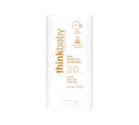 Think Baby SPF 30 - Crema solare sicura, naturale, resistente all'acqua, per neonati, bambini e adulti, vegana, minerale UVA/UVB protezione solare - Bastone da viaggio adatto alla barriera corallina, 18,1 g