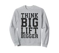 Think Big Lift Bigger - Palestra Allenamento Fitness Motivazionale Felpa