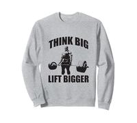 Think Big Lift Bigger Ronnie Gym Workout Fitness Motivation Felpa