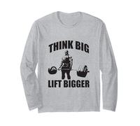 Think Big Lift Bigger Ronnie Gym Workout Fitness Motivation Maglia a Manica