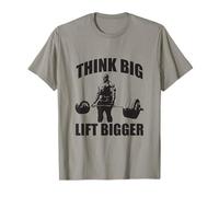 Think Big Lift Bigger Ronnie Gym Workout Fitness Motivation Maglietta