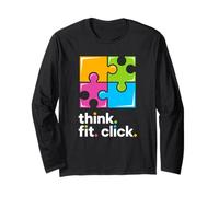 Think Fit Click Interlocking Puzzle Pieces Logica Maglia a Manica