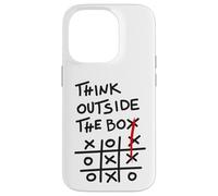 Think Outside the Box - Motivational Tic Tac Toe Design Custodia per iPhone 14 Pro