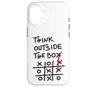 Think Outside the Box - Motivational Tic Tac Toe Design Custodia per iPhone 16