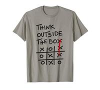 Think Outside The Box - Motivational Tic Tac Toe Design Maglietta