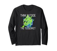 Think Outside The Tesseract | Parodia Geometrica Maglia a Manica