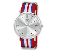 Think Positive UTP3055R - Orologio analogico da donna, stile casual, in nylon, colore: rosso/bianco