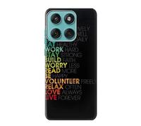 Think Positive Words Quotes Case Cover Custodia per Motorola Edge 60 Fusion