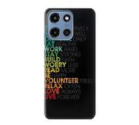 Think Positive Words Quotes Case Cover Custodia per Motorola Moto G 5G (2025)