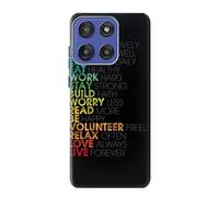 Think Positive Words Quotes Case Cover Custodia per Motorola Moto G Stylus 5G (2025), Edge 60 Stylus